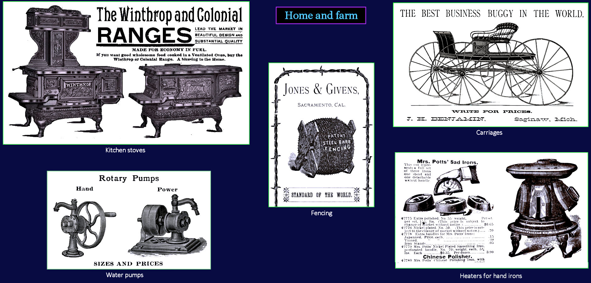 Home and Farm Ads, 1890